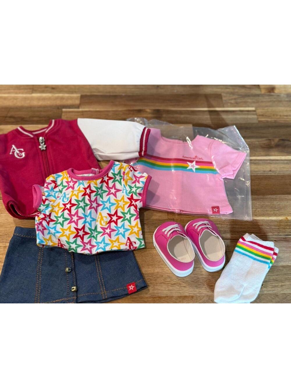 American Girl New Star Squad Meet Outfit Truly Me Skirt Shoe Jacket shirts